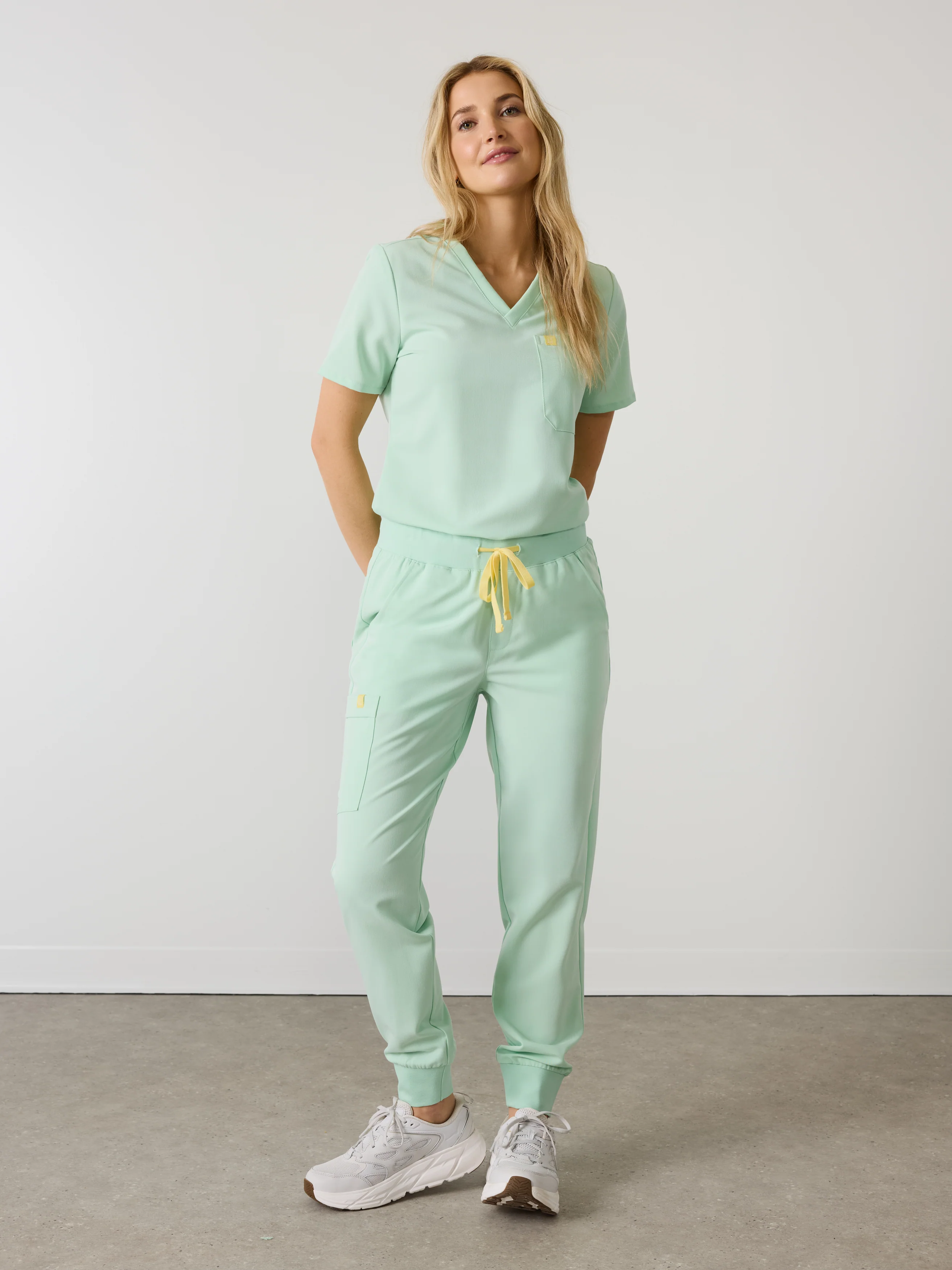 DEMI RE-GARDE™ - MISTY MINT - Jogger Scrub Pants - SILVADUR™ - Final Sale