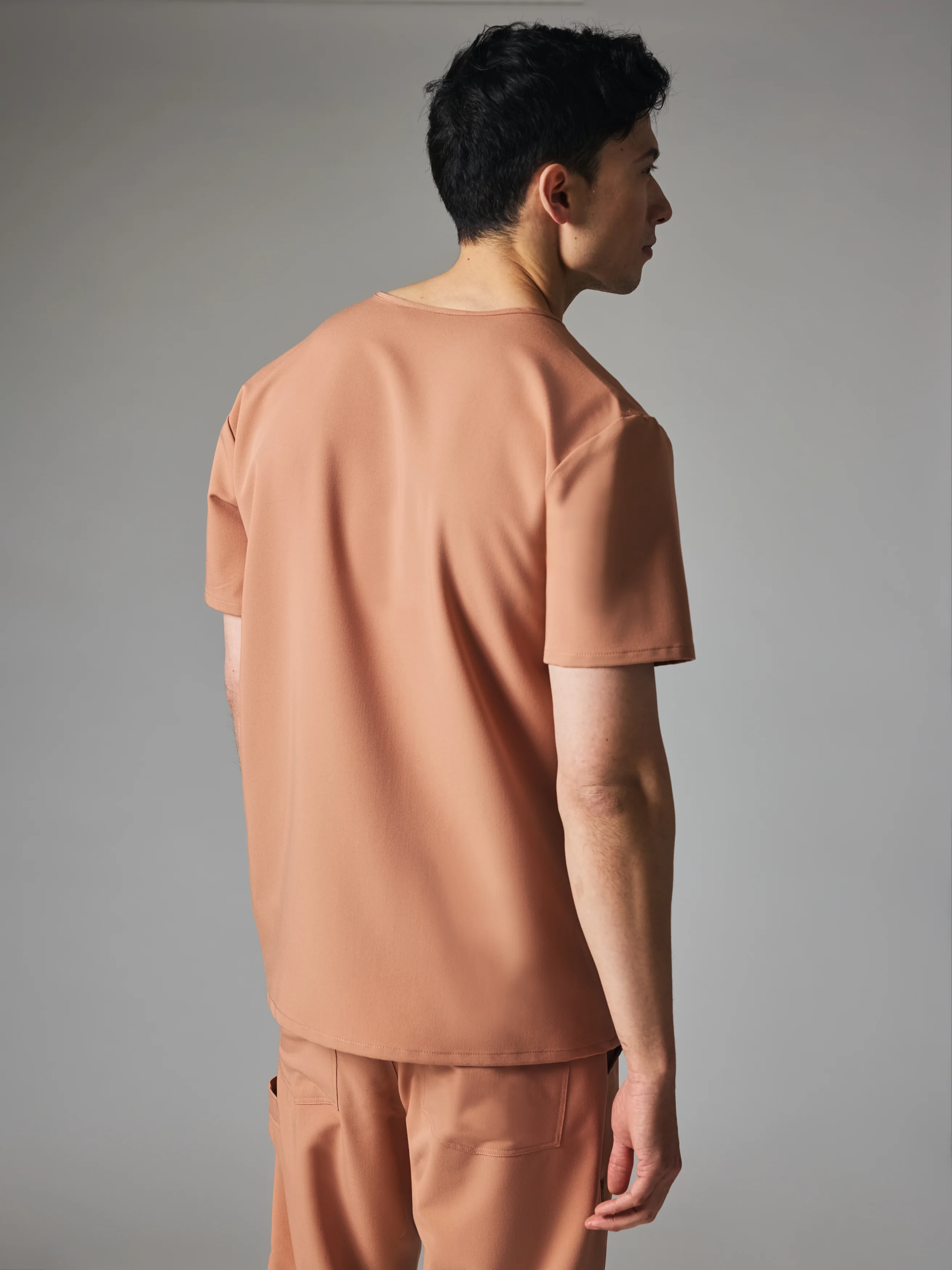 JOHN GARDE™ - MOCHA - Six Pockets Men's Scrub Top - SILVADUR™ - Image 5