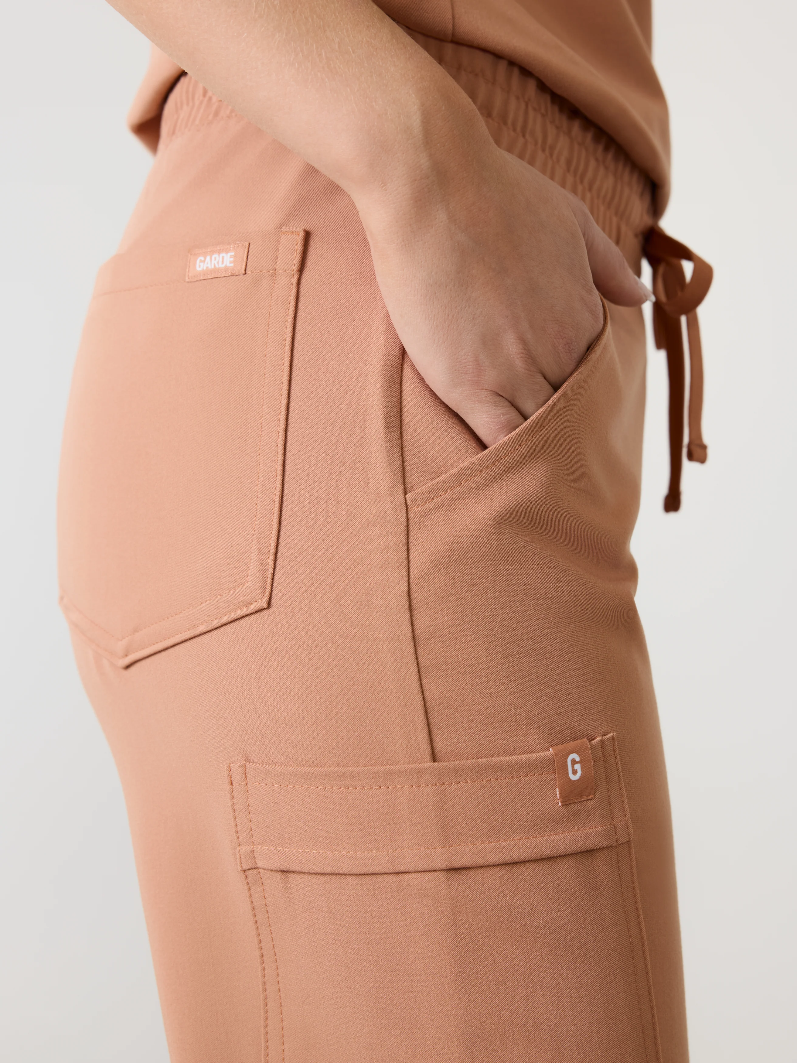 JULIETA RE-GARDE™ - MOCHA - Straight Cut Scrub Pants - SILVADUR™ - Final Sale - Image 3