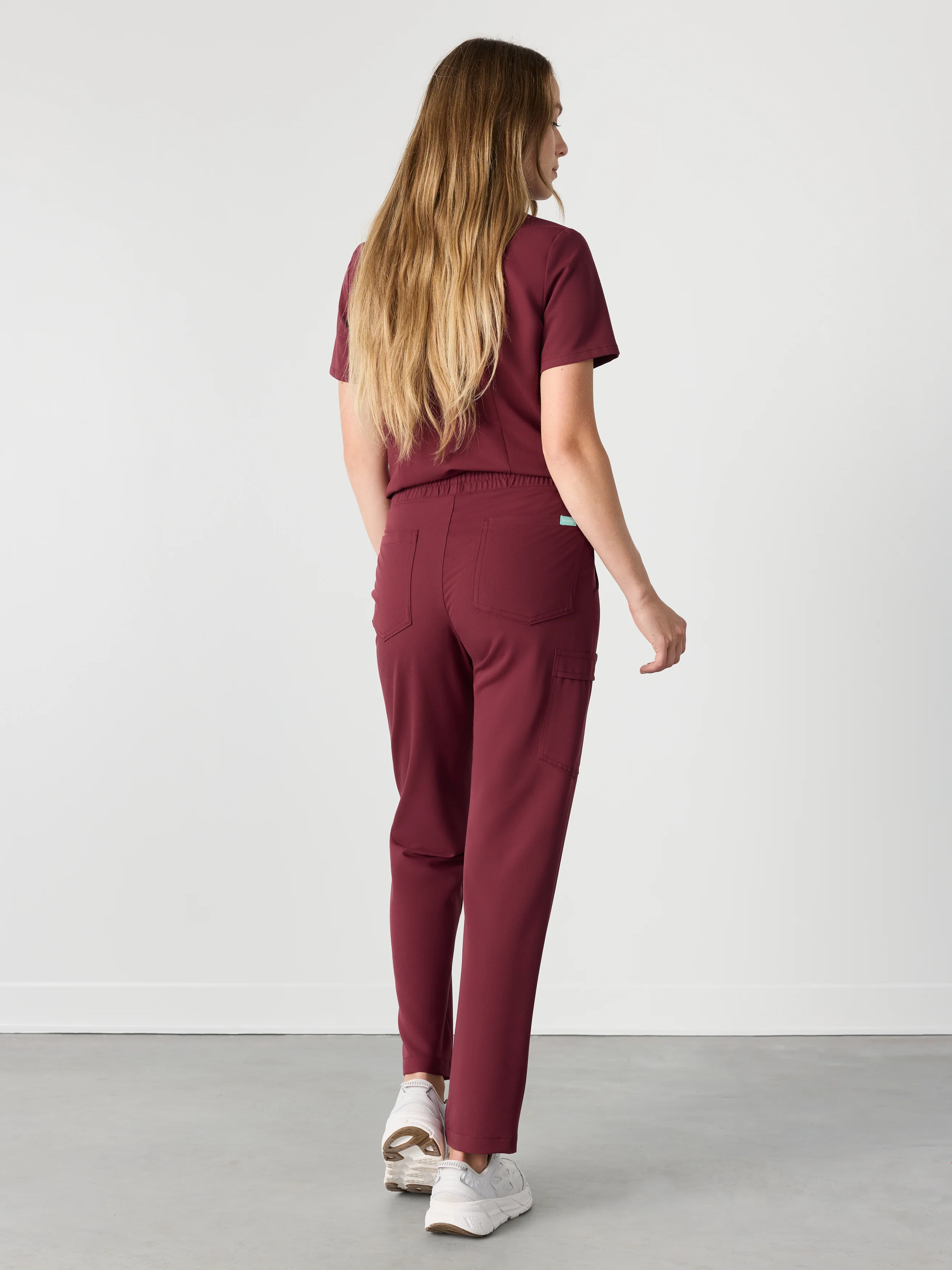 JULIETA RE-GARDE™ - BURGUNDY - Straight Cut Scrub Pants - SILVADUR™ - Image 4