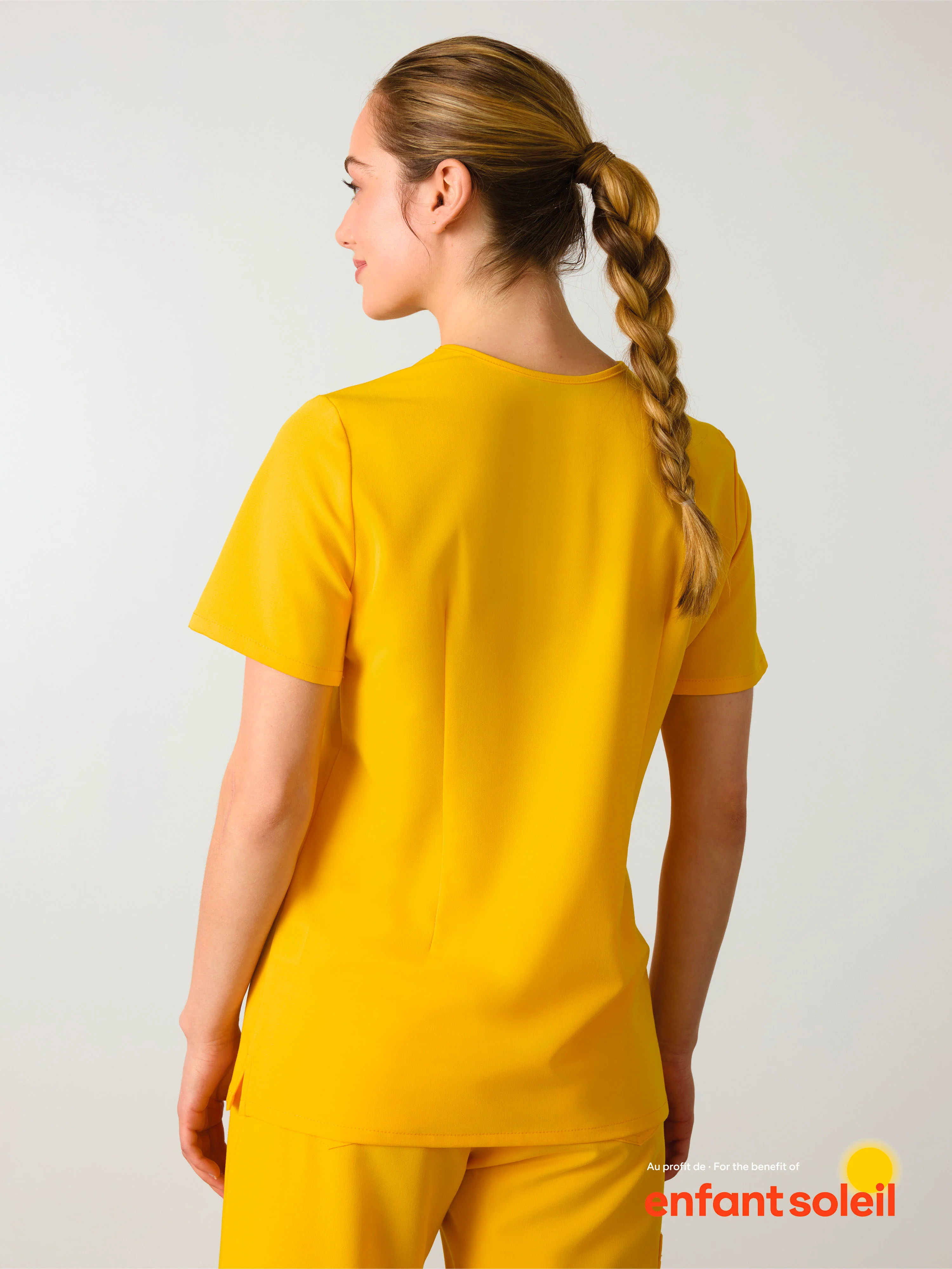 LIV RE-GARDE™ - SUNSHINE YELLOW - Three Pockets Scrub Top - SILVADUR™ - Image 3