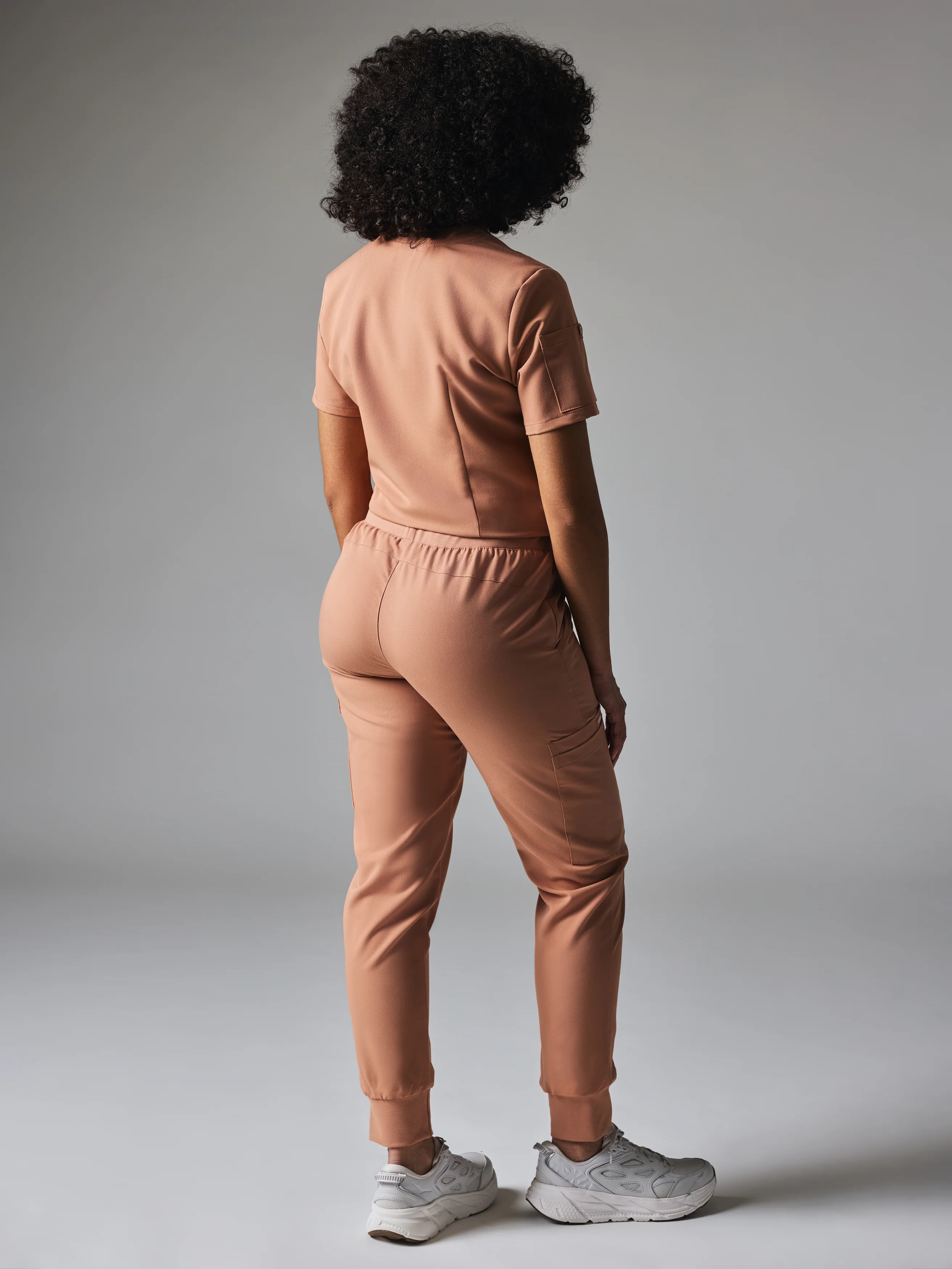 MARIE GARDE™ - MOCHA - Six Pockets Jogger Scrub Pants - SILVADUR™ - Image 5