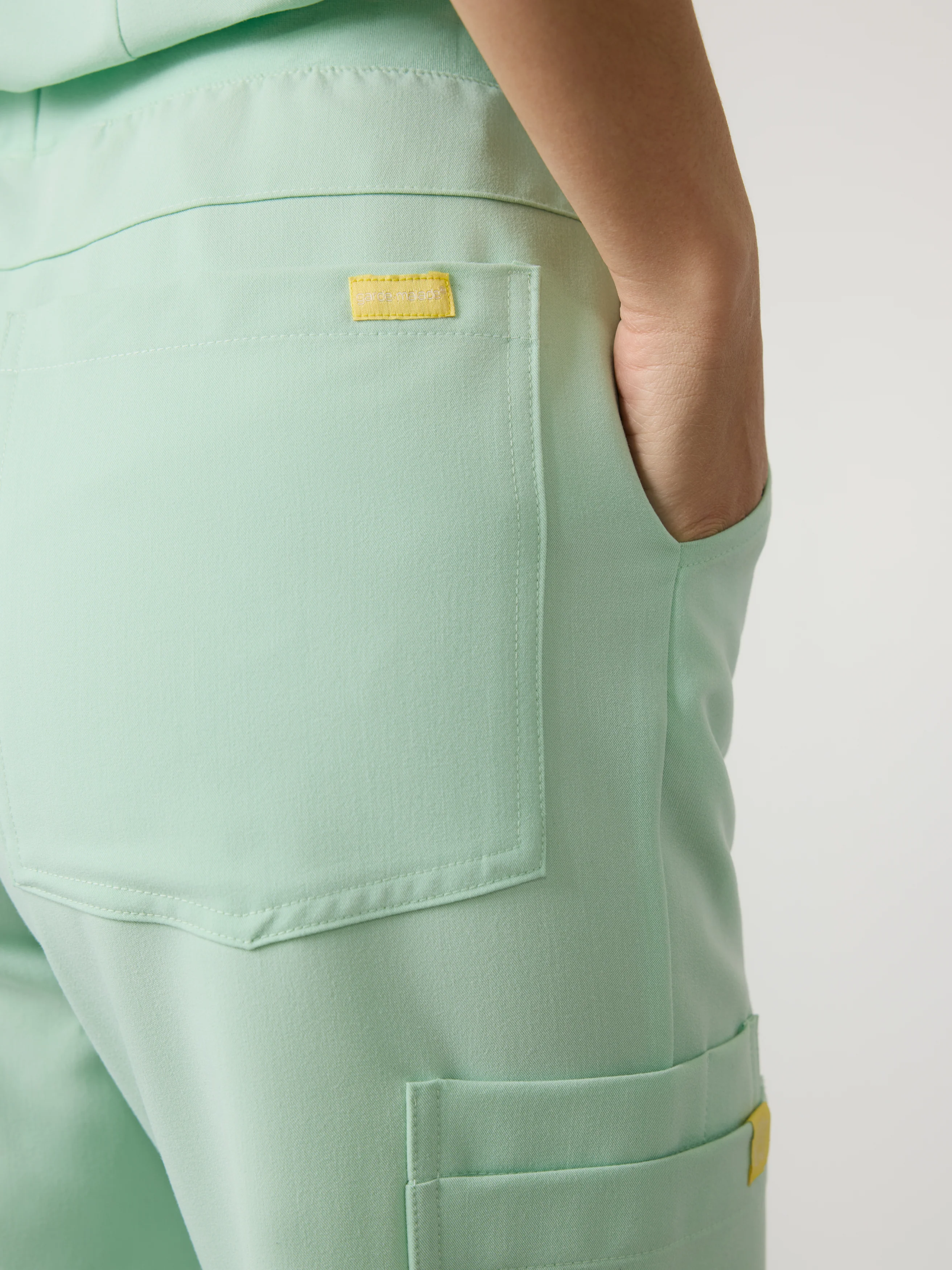 MILA RE-GARDE™ - MISTY MINT - Wide Leg Scrub Pants - SILVADUR™ - Final Sale - Image 3