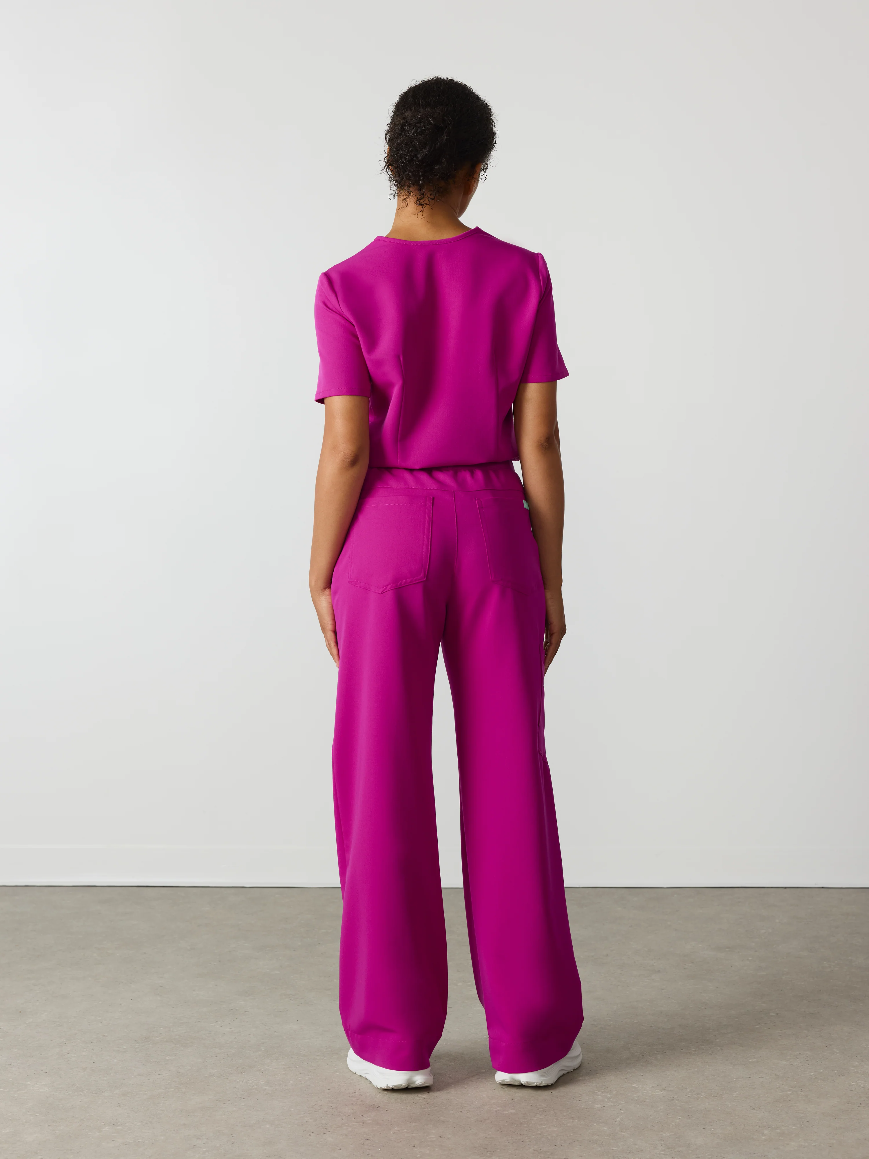 MILA RE-GARDE™ - MAGENTA - Wide Leg Scrub Pants - SILVADUR™ - Image 4