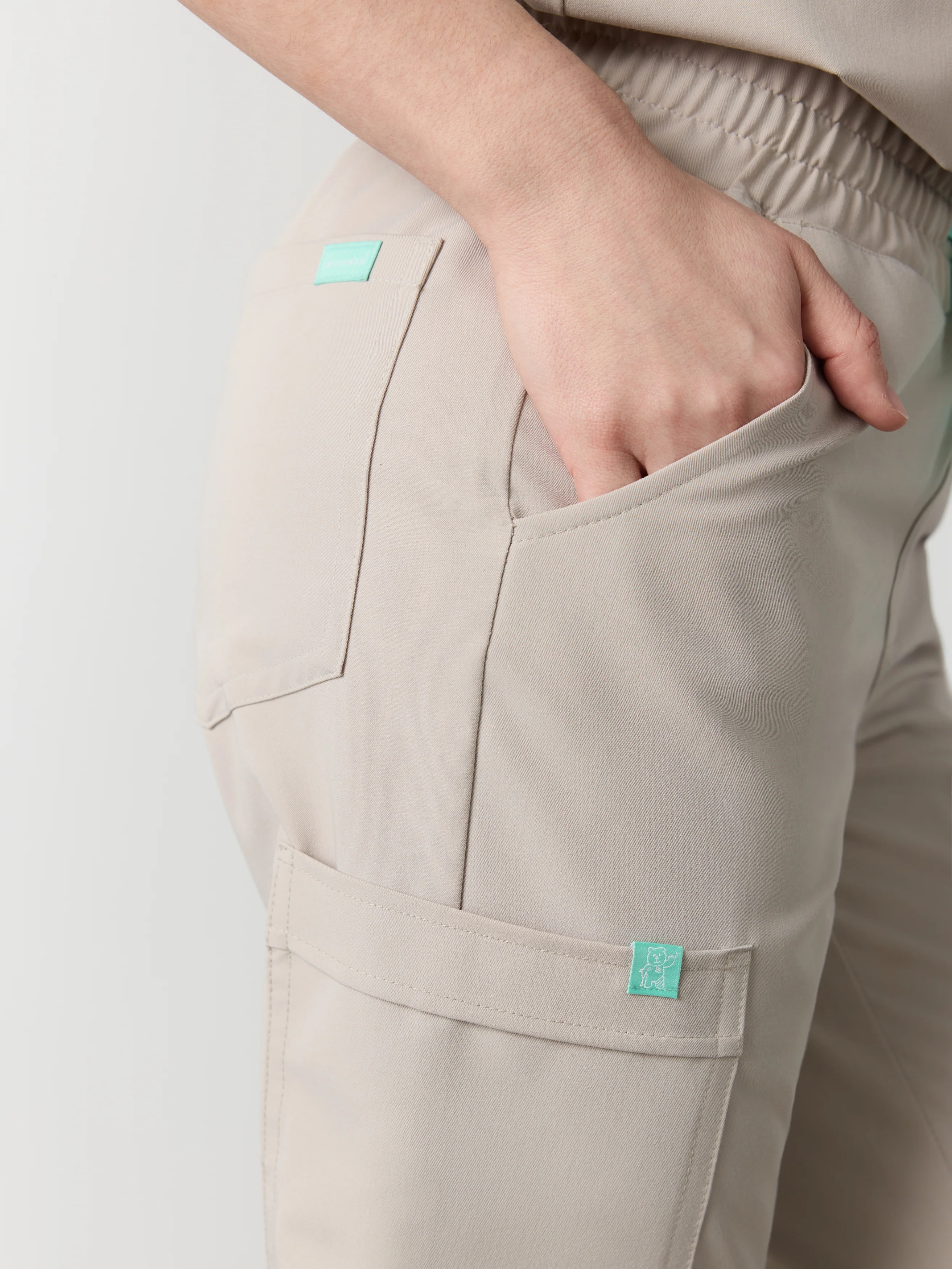 ROSIE RE-GARDE™ - GREIGE - Jogger Scrub Pants - SILVADUR™ - Image 3