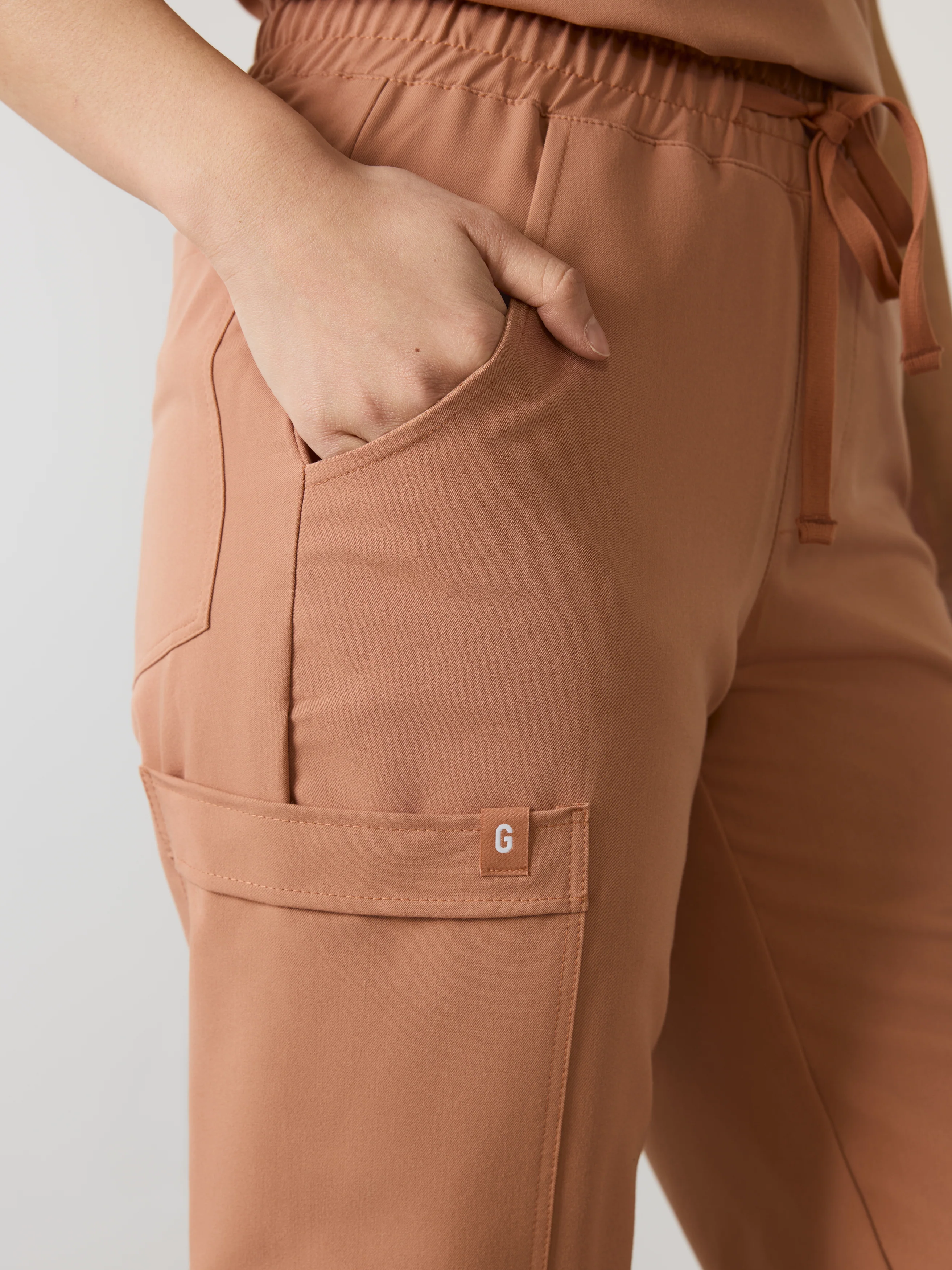 ROSIE RE-GARDE™ - MOCHA - Jogger Scrub Pants - SILVADUR™ - Final Sale - Image 3
