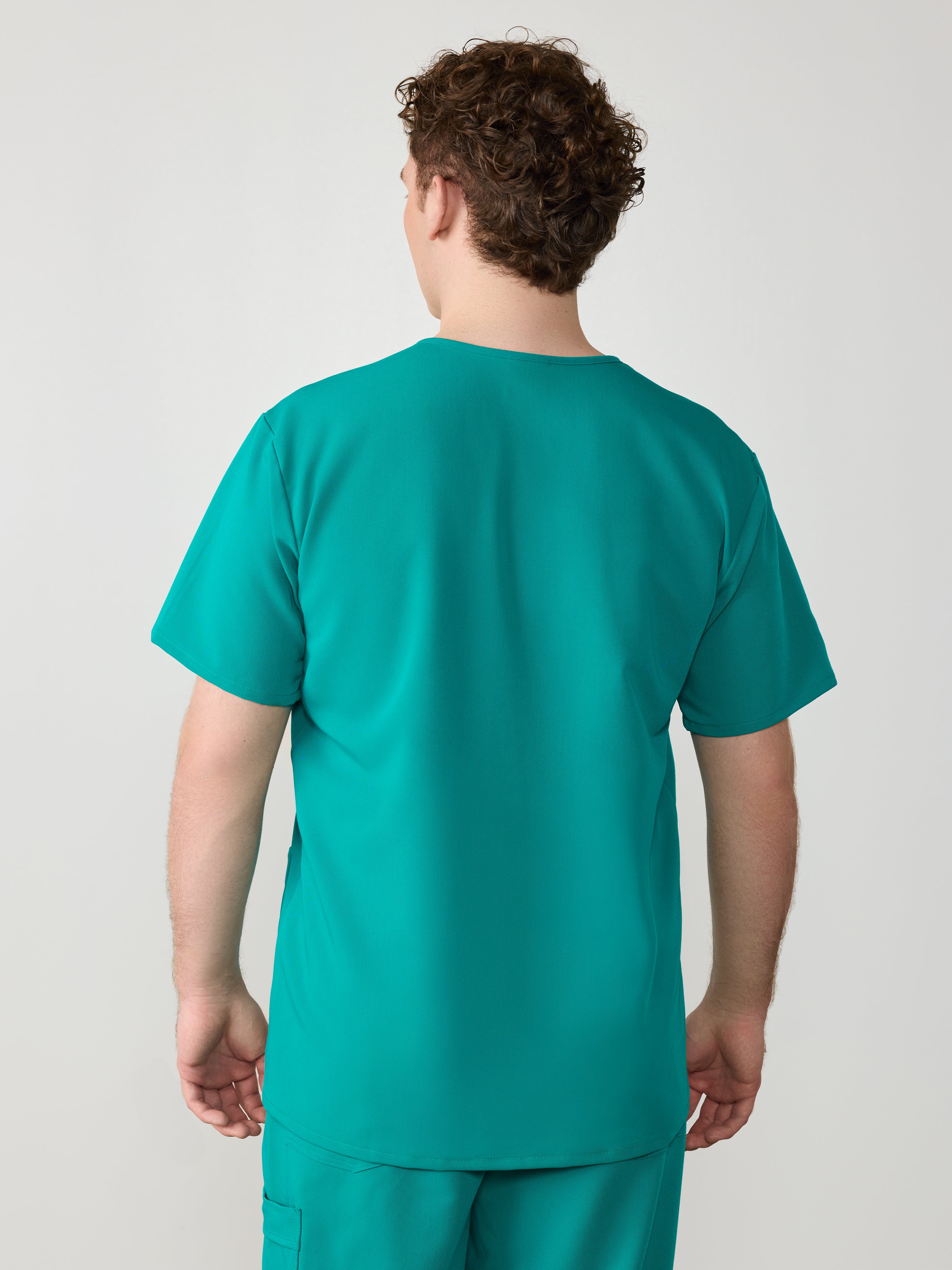 ZACK RE-GARDE™ - ARCTIC MINT - Three Pockets Men's Scrub Top - SILVADUR™ - Final Sale - Image 3