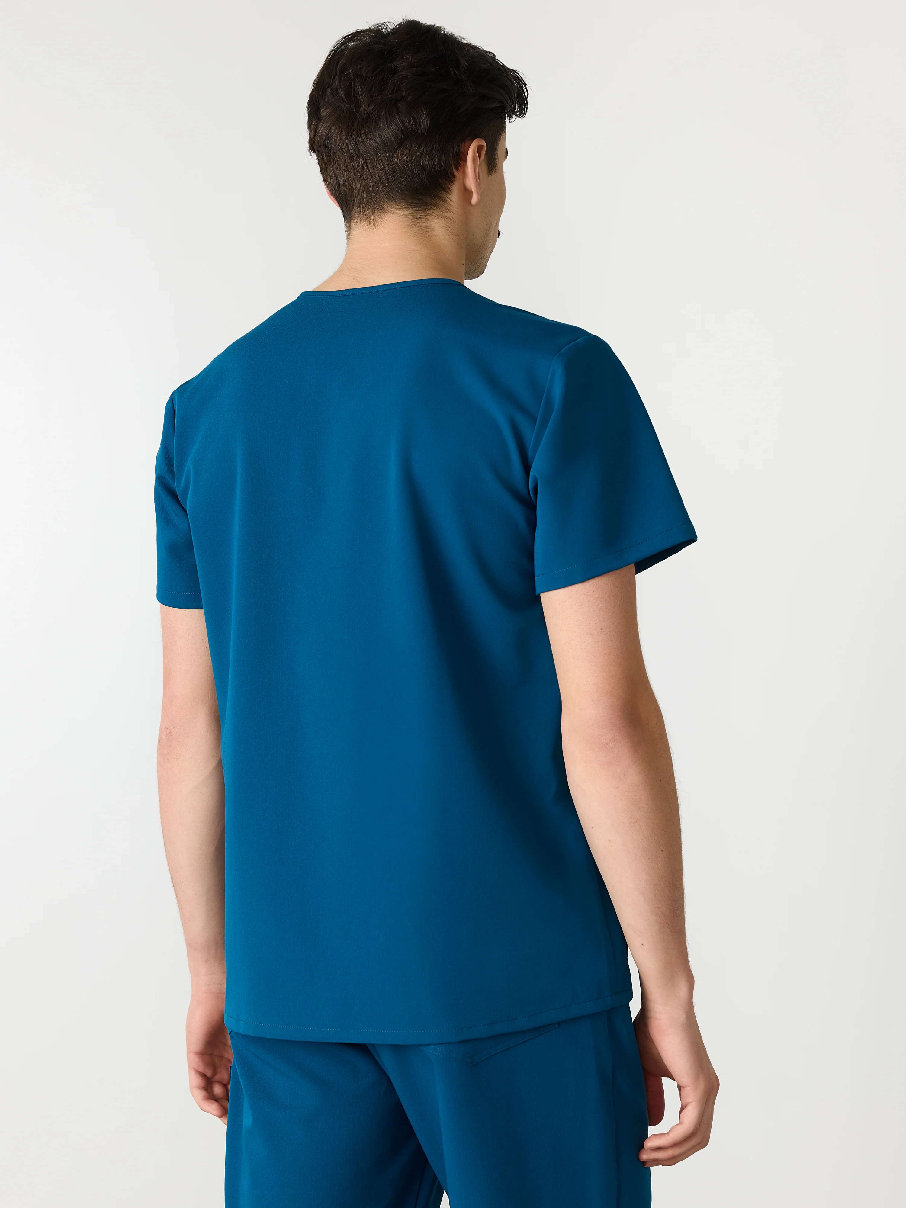 ZACK RE-GARDE™ - OPAL BLUE - Three Pockets Men's Scrub Top - SILVADUR™ - Image 3