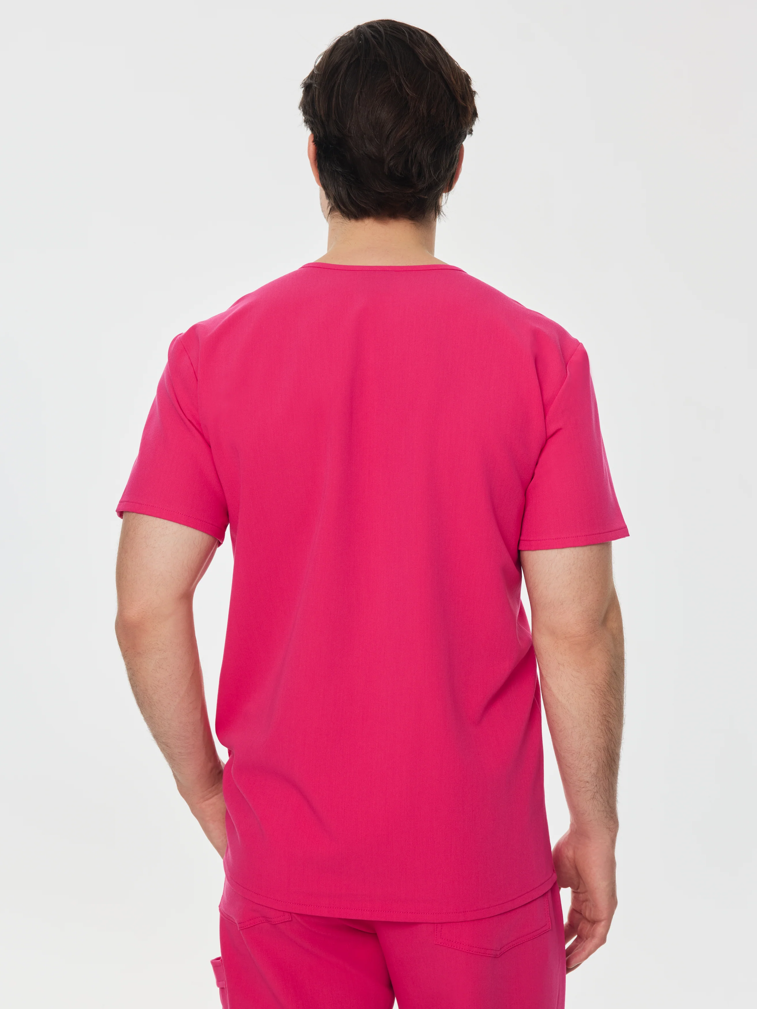 ZACK RE-GARDE™ - PINK CRUSH - Three Pockets Men's Scrub Top - SILVADUR™ - Final Sale - Image 3